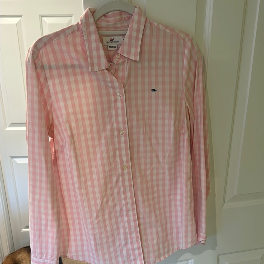 Vineyard Vines Pink Gingham Button-Down Shirt